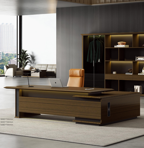 Escritorio Administrativo Ejecutivo en forma de L para presidente de oficina de lujo de clase grande simple - Product Image 1