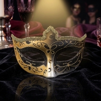 Masque de bal sexy en dentelle dorée pour femmes et filles, idéal pour les soirées costumées, les bals masqués et l'Halloween