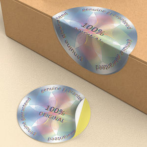Per argento/oro codice di vetro cosmetici a prova di manomissione tracciabile personalizzato Die taglio ologramma adesivo per la protezione del marchio - Product Image 3