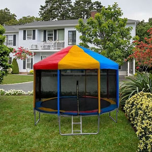 แทรมโพลีนกลางแจ้งขนาดใหญ่ 6 ฟุต - 16 ฟุต สำหรับครอบครัวและเด็ก พร้อมหลังคาสำหรับความบันเทิงของเด็ก - Product Image 1
