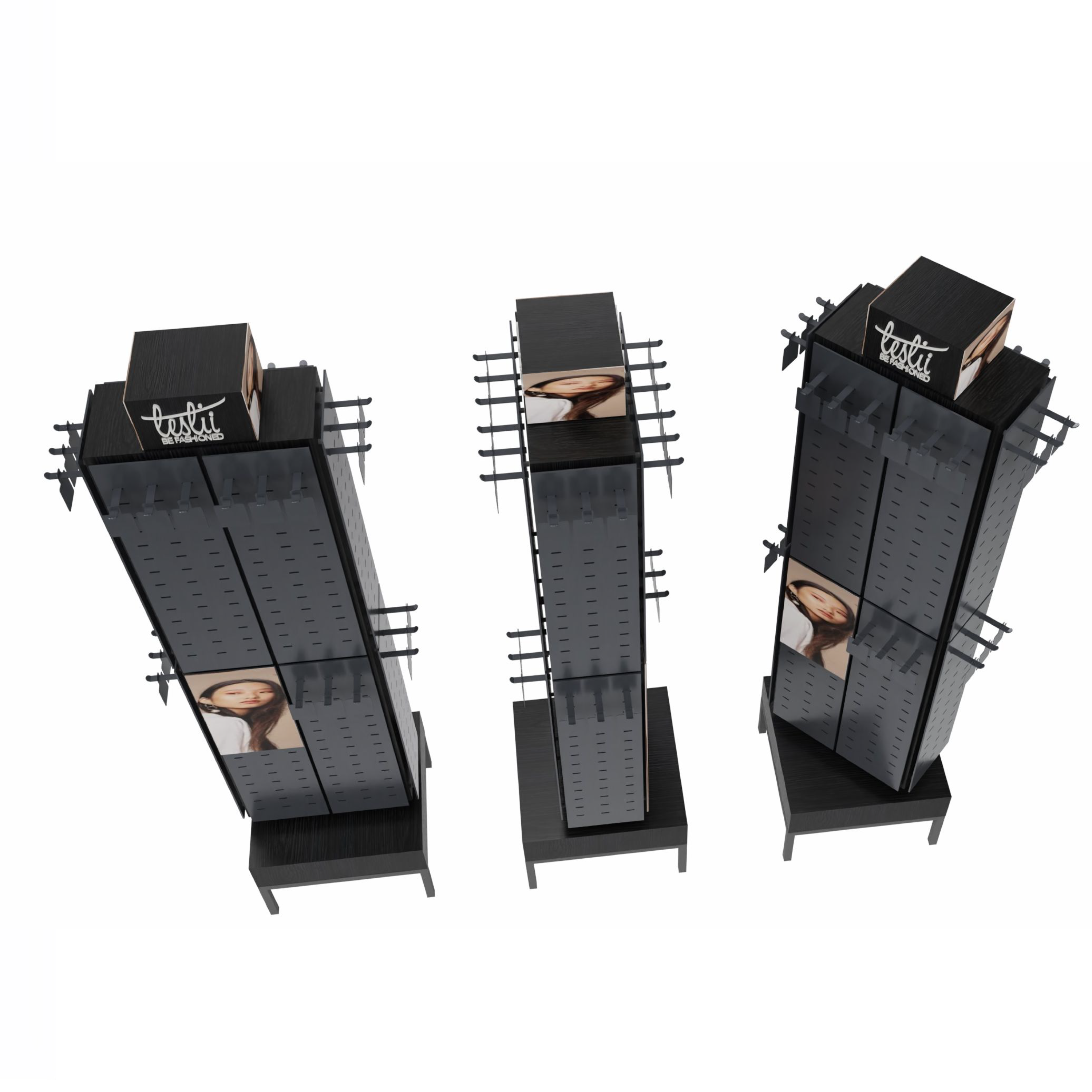 Special Wooden Hole Board Display Rack for Luxury Stores in Shopping Malls, Suitable for Jewelry