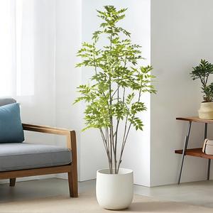 Ensemble de 3 arbres <span class=keywords><strong>en</strong></span> <span class=keywords><strong>bambou</strong></span> artificiel de printemps, 150/190/220 cm, plantes artificielles multi-tailles avec <span class=keywords><strong>pot</strong></span> pour la décoration de la maison et du bureau - Product Image 2