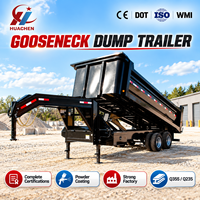 Remorque à benne basculante robuste et durable avec certification ISO9001 WMI DOT CE pour le transport de déchets et de matériaux de construction