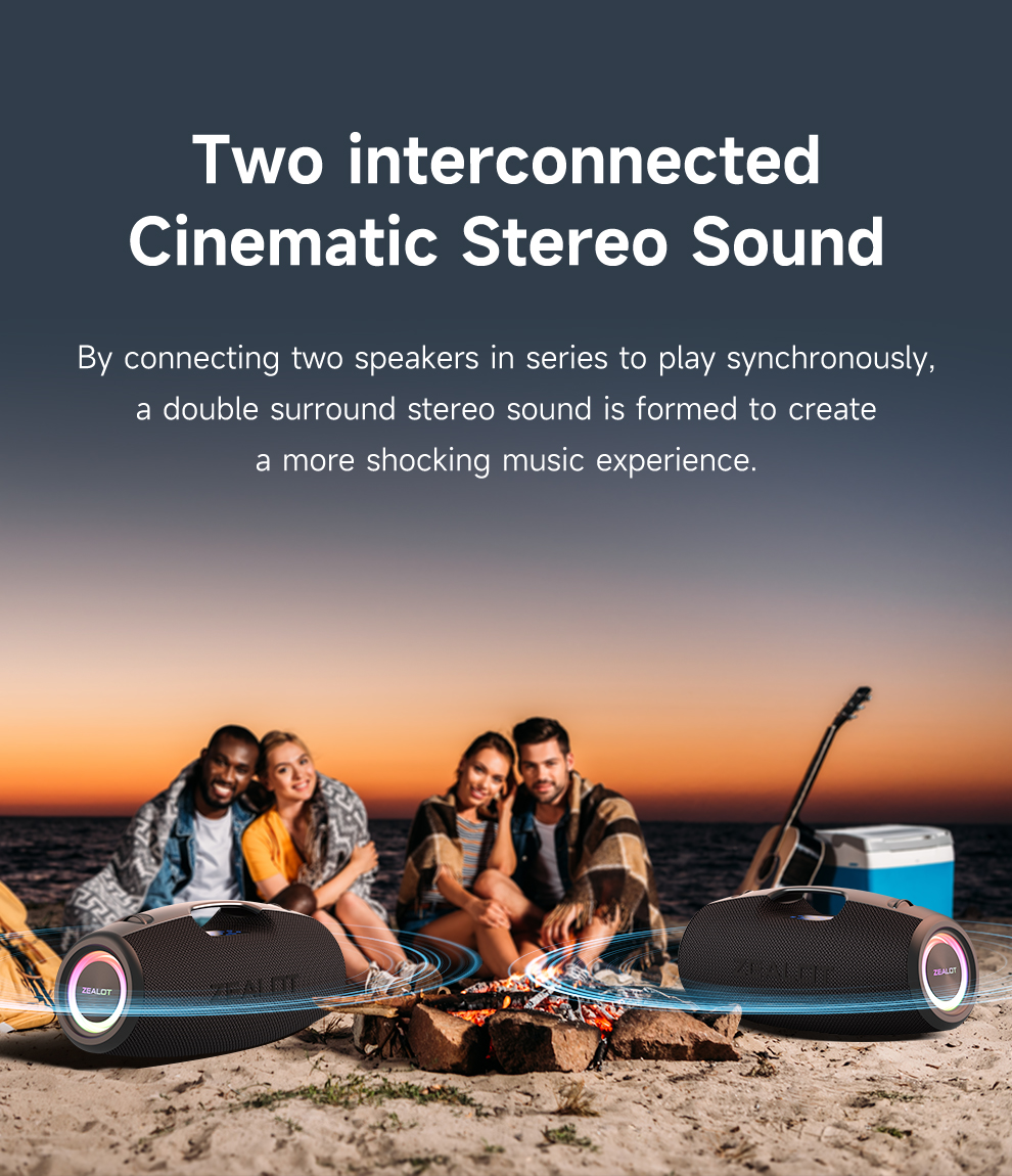 Zealot 100W S78ワイヤレススピーカーポータブルブルートゥース