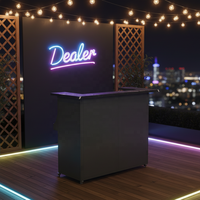 Comptoir de bar à café portable moderne pour événements, station de bar mobile pliable avec étagères de rangement amovibles