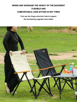 Chaise de camping pliable portable avec dossier réglable en alliage d'aluminium, mobilier d'extérieur