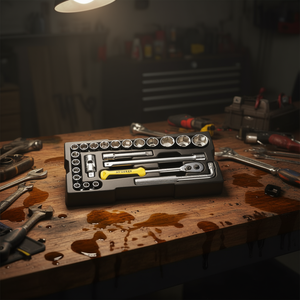 Juego de llaves de vaso Stanley de 1/2 pulgada, kit de herramientas mecánicas de 23 piezas - Product Image 3