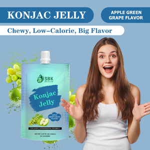 Factory Direct Konjac Jelly with Saturated Fat low Calorie Wholesale Jelly in Bulk Packaging Apple Green Grape Flavor Naturally - Product Image 3