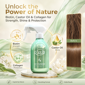 Sérum capillaire en spray Yisikou avec biotine, huile de ricin et collagène pour la force, la brillance et la protection de tous les types de cheveux, formule nourrissante - Product Image 1