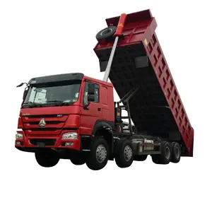 Truk Trailer baja Sinotruk Howo 8x4 truk sampah pekerjaan berat kualitas tinggi 371hp 375hp 12 roda 20-30t 18 75 40000