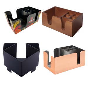 Barra de madera de plástico para bebidas, de acero inoxidable 3/6 accesorio personalizado, con logotipo, negro, plata, verde, azul y rojo - Product Image 1
