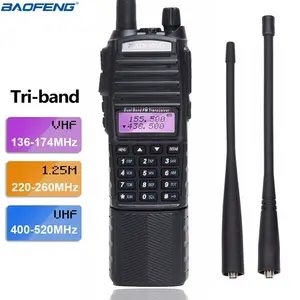 BaoFeng UV-82T Tri-Band radio with 3800mAh Battery VHF, 1.25M, UHF, Amateur (Ham), Handheld 260 Antenna Walkie Talkie