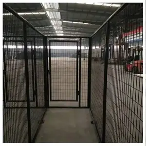 Round/square tubo frame portão painel para controle animal Wire Mesh Fence Chain Link Dog Kennel Tamanhos