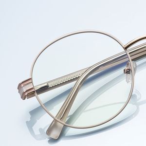 ZOWIN modello 3137 montature ottiche rotonde nuovo stile occhiali da vista in metallo Anti luce blu montature per occhiali per <span class=keywords><strong>Computer</strong></span> Gafas Cerminmata - Product Image 2
