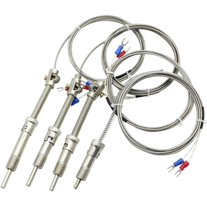 M12 Typ K/E Druck feder Abgeschirmter Draht-Thermoelement-Temperatur <span class=keywords><strong>sensor</strong></span> Für Temperatur regler kabel 1m/2m/3m/4m/5m - Product Image 6