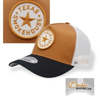 Parche de cuero con bordado 3D personalizado Sombreros traseros de malla para hombre Gorras de camionero de béisbol