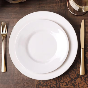 Assiettes en porcelaine vierges personnalisables en céramique pour la restauration, vente en gros, vaisselle de table - Product Image 4