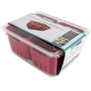 <strong>Twin</strong> Colander Stackable Food Storage Organize Refrigerator Organizer <strong>Bin</strong> for Fridge, Freezer, and Pantry Kitchen - Product Image 1