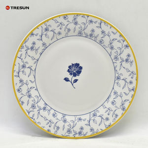 Service de table moderne et écologique de luxe en céramique et porcelaine, motif floral, 18 pièces, pour cadeaux d'affaires - Product Image 2