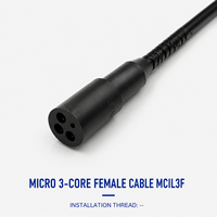 Connecteur sous-marin étanche HYSF SUBSEA MCBH3F Micro 3 broches femelle 7/16-20UNF, prise électrique sous-marine pour ROV