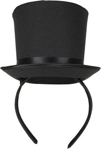 Mini chapeau haut de forme, accessoire de costume - Chapeau Gatsby des <span class=keywords><strong>années</strong></span> 1920, <span class=keywords><strong>années</strong></span> <span class=keywords><strong>folles</strong></span>, mini chapeau Great Gatsby des <span class=keywords><strong>années</strong></span> 20, MPA-0114 - Product Image 2