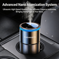 Diffuseur d'aromathérapie intelligent pour voiture, directement de l'usine, avec projection d'étoiles, marche/arrêt automatique, 180 ml, spray de parfum RGB tricolore, logo personnalisé, diffuseur de voiture