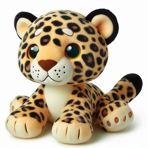 Jouets de mascotte en peluche léopard des neiges réalistes de simulation jouets d'animaux sauvages en peluche léopard sur mesure - Product Image 5