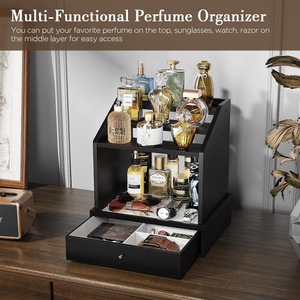 Wooden perfume storage rack, tiered <b>shelf</b>, perfume organizer, cosmetic display rack, jewelry drawer storage box - Product Image 1