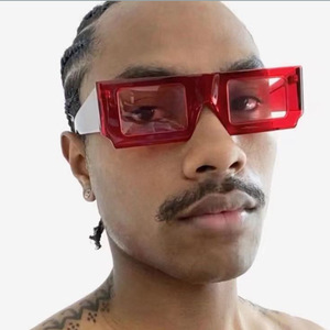 Fashionable Hip Hop <b>Square</b> <b>Sunglasses</b> Outdoor Retro Sunshade <b>Sunglasses</b> Sun Protection - Product Image 1