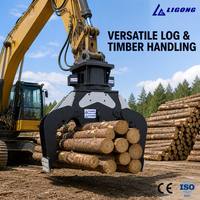 Grappin à débris robuste pour excavatrice de 30 à 50 tonnes avec une force de fermeture élevée pour les chantiers de démolition et de recyclage, avec cadre soudé