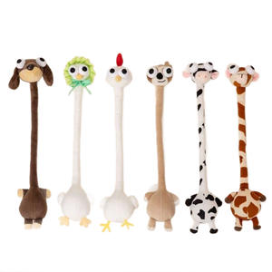 Porte-clés pendentif en peluche mignon de chien Teckel méchant à col long, cadeau d'anniversaire, vente en gros, en plastique PP et coton - Product Image 5