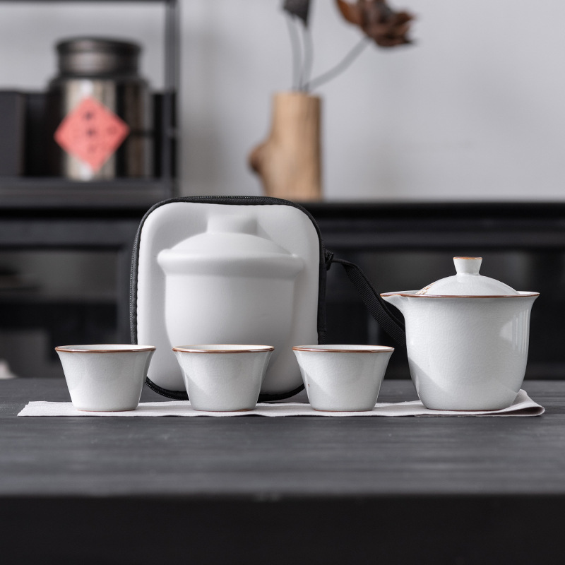 Borsa porta-tazze rosa verde/inversa con tre tazze