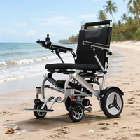 Fauteuil roulant électrique intelligent pliable en alliage d'aluminium, fauteuil motorisé léger, scooter tout-terrain pour personnes handicapées, pour les voyages