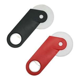 Couteau à pizza en acier inoxydable avec logo personnalisé, rouleau portable, cadeau promotionnel, ouvre-bouteille, impression sérigraphique, couleur personnalisée - Product Image 4