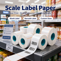Rouleaux de papier thermique pour étiquettes de balance électronique, autocollants de prix à code-barres, qualité congélateur, en stock, vente en gros directe d'usine OEM Chine