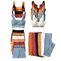 Vêtements de sport personnalisés 2026, leggings, ropa deportiva, vêtements de sport de gym, ensemble de yoga sans couture côtelé pour femmes, 4 pièces