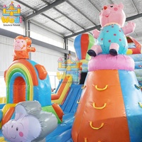Toboggan aquatique commercial WODI en PVC de qualité professionnelle 0,55 mm pour enfants, toboggan aquatique détachable pour enfants et adultes, bâche en PVC WODI Plato