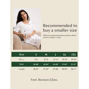 Camisón de Bambú Viscosa Premium Personalizado para Mujer, Manga Corta, Suave y Transpirable, Ropa de Dormir - Product Image 6