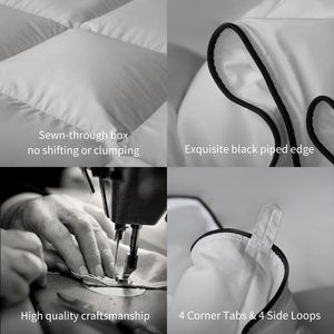 Ngỗng xuống <span class=keywords><strong>Comforter</strong></span> Vua kích thước, Trắng ngỗng xuống <span class=keywords><strong>Comforter</strong></span> Fluffy Duvet chèn Vua kích thước, tất cả các mùa siêu mềm <span class=keywords><strong>Comforter</strong></span> - Product Image 2