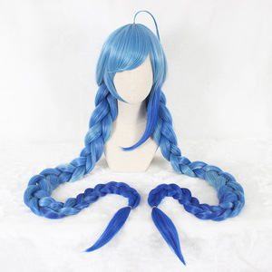 Blue Braided Wig Long Cosplay Hair Anime Costume Role Play Synthetic Fiber Wigs - Product Image 1