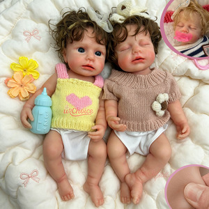 Muñeca Reborn de Silicona Completa LouLou de 12 Pulgadas con Cabello Enraizado, Boca Abierta, Compatible con Chupete, Anatómicamente Correcta, para Juego de Imitación <span class=keywords><strong>Infantil</strong></span> - Product Image 1