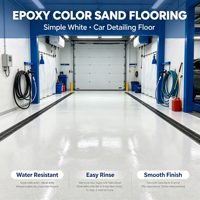 Peinture de sol liquide auto-nivelante Caitu Epoxy, sable coloré, écologique, pour la construction de revêtements de sol commerciaux