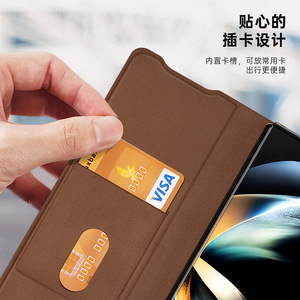 สำหรับ Samsung <span class=keywords><strong>Z</strong></span> Fold 6 5 <span class=keywords><strong>4</strong></span><span class=keywords><strong>พับ</strong></span><span class=keywords><strong>ได้</strong></span>ใส่การ์ดแบบ<span class=keywords><strong>พับ</strong></span><span class=keywords><strong>ได้</strong></span>พร้อมช่องใส่ปากกาเคสโทรศัพท์หนังอุปกรณ์เสริมโทรศัพท์มือถือ - Product Image 6