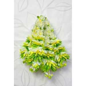 Artificial <b>White</b> Yellow Green Flower Garland Decorative <b>Hanging</b> Mala for Wedding Festival Temple Home Floral Decoration - Product Image 1