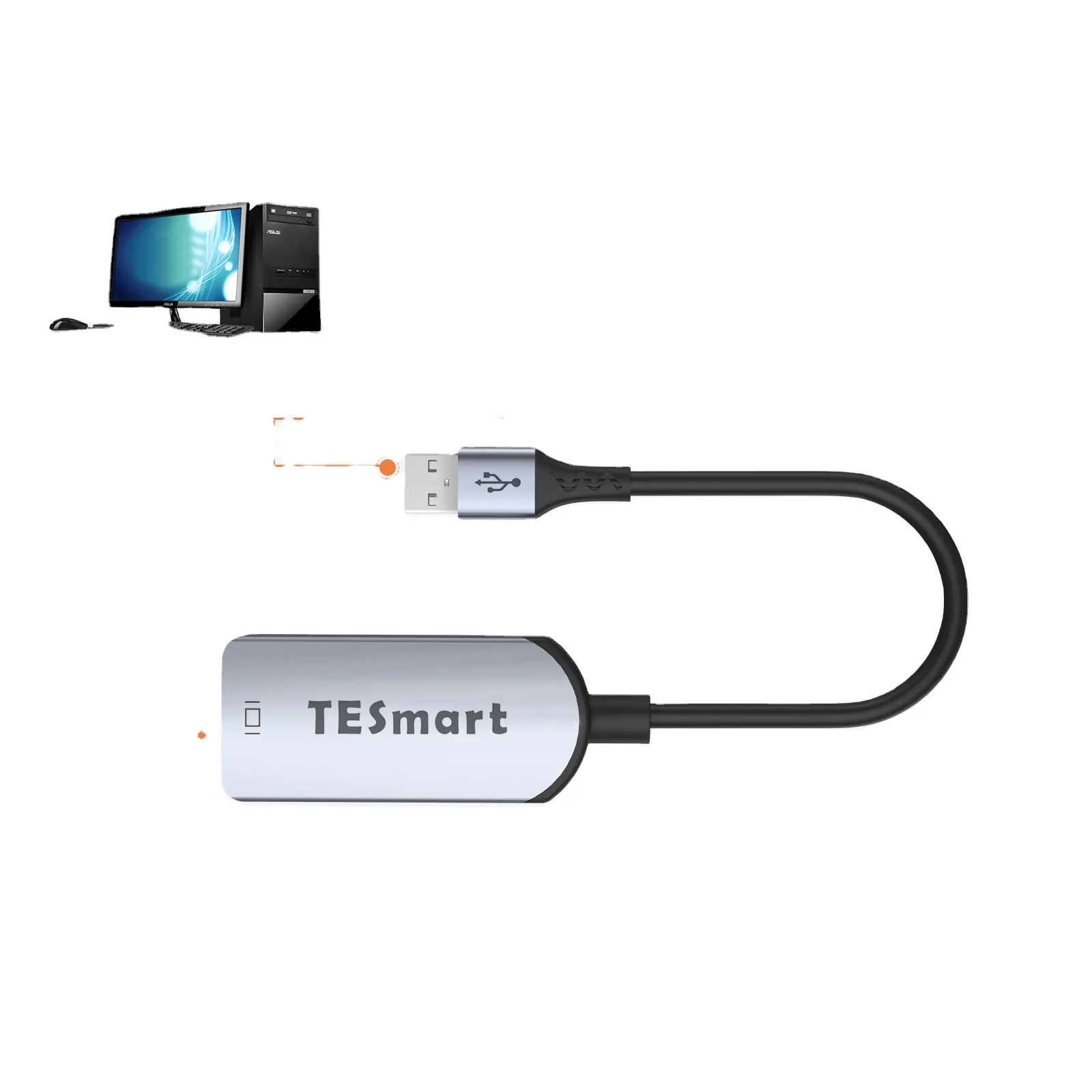 TESmart USB to HDMI Adaptor Audio Video Cable Converter HD 1080P USB 3.0/2.0 to HDMI Converter