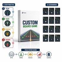 Jeu de société d'entraînement personnalisé à l'inspection des objets étrangers sur le terrain (FOD) à l'aéroport avec cartes en papier recyclables pour exercice de scénario de sécurité aérienne sur table