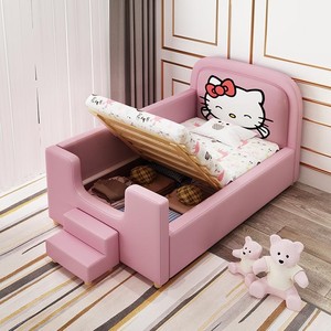 Cama Infantil de Madera Maciza JINS, Cama Individual Moderna, Cómoda y Ecológica, Personalizable, <span class=keywords><strong>para</strong></span> Bebés y Niñas - Product Image 6