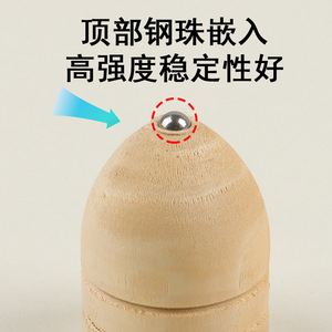 Ensemble de toupies en bois traditionnelles miniatures pour enfants de 5 à 7 ans, jouet unisexe à rotation, origine Zhejiang - Product Image 5