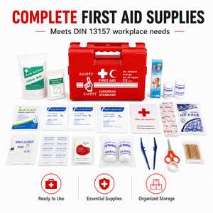 Botiquín de Primeros Auxilios de Pared con Certificación CE DIN13157, Kit Médico de Emergencia <span class=keywords><strong>para</strong></span> Oficina y Lugar de Trabajo - Product Image 1