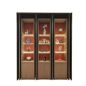 Vitrine de présentation et de rangement de collection de qualité muséale, <span class=keywords><strong>en</strong></span> <span class=keywords><strong>bois</strong></span> plaqué moderne de luxe, écologique, durable, peinture lumineuse, pour usage domestique - Product Image 3